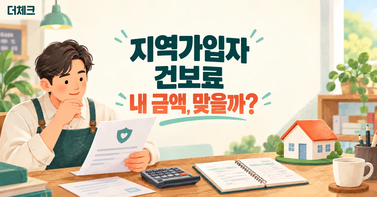 건강보험료 고지서와 계산기로 내 보험료를 확인하는 모습