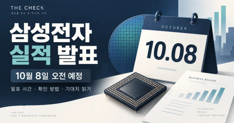 삼성전자 실적 발표 시간은? 10월 8일 잠정실적 확인법
