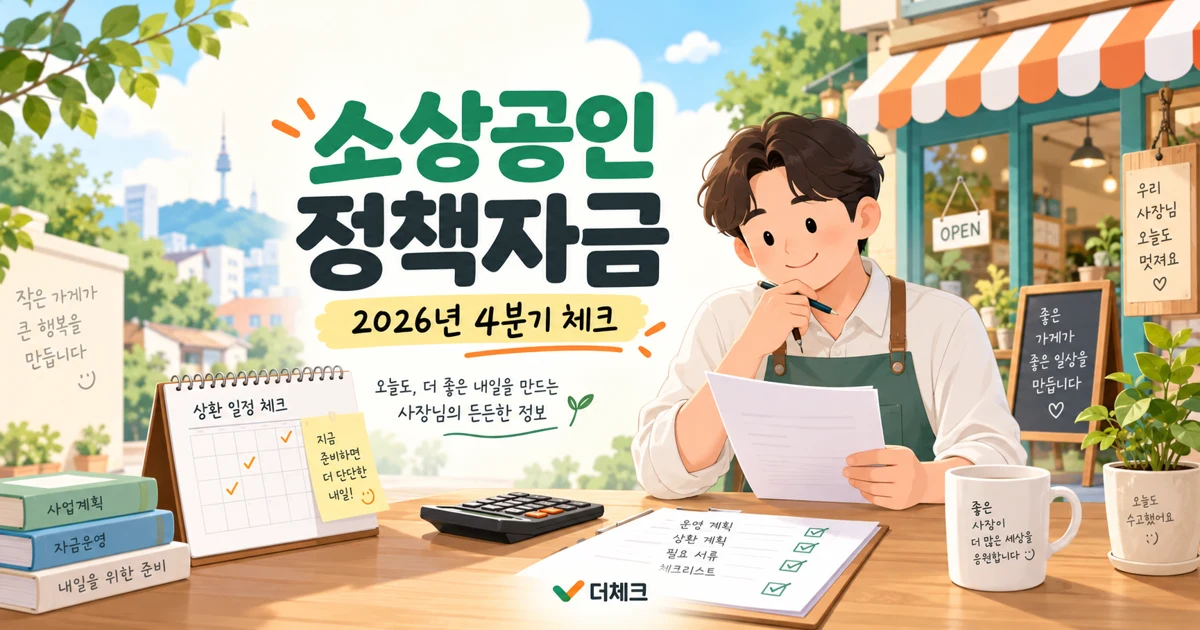 2026년 소상공인 정책자금 4분기 금리와 상환 계획을 살펴보는 가게 사장님