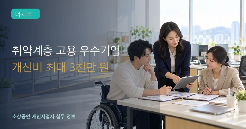 취약계층 고용 우수기업 지원, 3천만원 받을까?